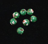 Cloisonne Green Round Beads 18mm XL 