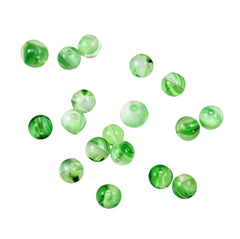 Green Givre Beads 7mm - 12 German Old Stock Vintage