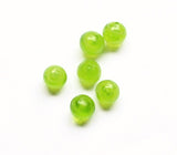 Lamp Work Lime Green Round Beads 8-9mm