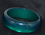 Teal Green Moonglow Lucite Bangle Bracelet