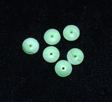 Green & White Frosted Rondelles 50