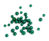 Dark Green Glass Opaque Round Beads 4 & 5mm