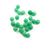 Green Jade Glass Round Beads 6mm