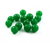 Jade Green Glass Round Beads 9mm 