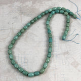 Natural Green Turquoise Barrel Beads 