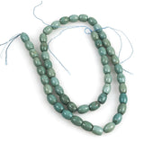 Natural Green Turquoise Barrel Beads 6 x 9mm