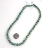 Natural Green Turquoise Barrel Beads 