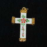 Guilloché Enamel Gold Cross