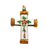 Guilloché Enamel Gold Cross Vintage