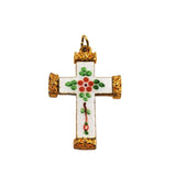 Guilloché Enamel Gold Cross