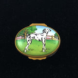 Halcyon Days Dalmatian Enamel Box By Tiffany & Co