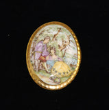 Harleigh Fine China Painted Brooch English