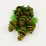 Miriam Haskell Pine Cone Brooch WWII Wood