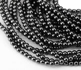 Hematite 4mm rounds beads