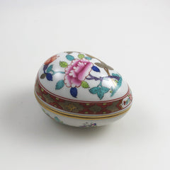 Herend Shanghai Egg Shaped Trinket Box Porcelain