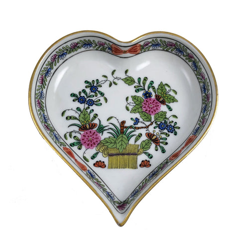 Herend Heart Tray Indian Basket