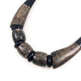 Carved Horn Collar Necklace Vintage