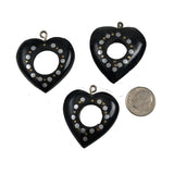 Black heart pendants