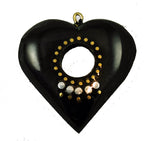 Black Horn Open Heart Pendants