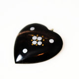 Black Horn Heart Pendants