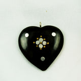 black horn heart pendants