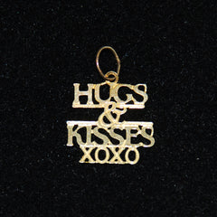 Gold Hugs & Kisses Charm or Pendant 14K