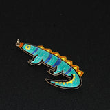 Lizard Enamel Pendant