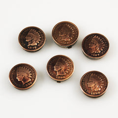 Indian Head Coin Button Covers or Cuff Links