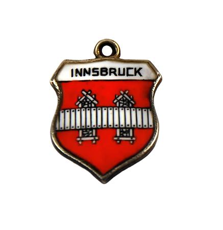 Innsbruck, Austria Travel Shield Silver Charm