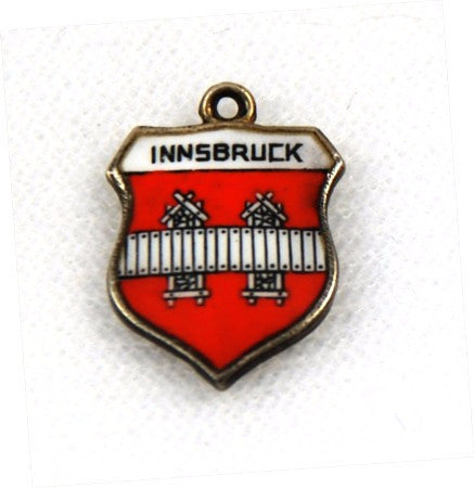 Innsbruck, Austria Travel Shield Silver Charm