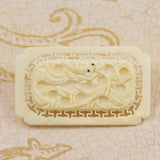 Chinese Ivory Serpent or Dragon Brooch