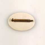 Inuit Scrimshaw Ivory Pin - Signed Nunuk Vintage