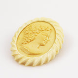 Antique Ivory & Celluloid Cameo Brooch