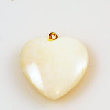 Vintage ivory heart pendant