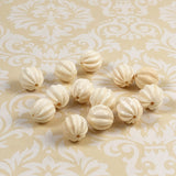 Elephant Ivory Fluted Melon Beads