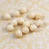 Elephant Ivory Fluted Melon Beads