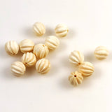 Elephant Ivory Fluted Melon Beads