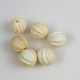 vintage ivory fluted beads twist