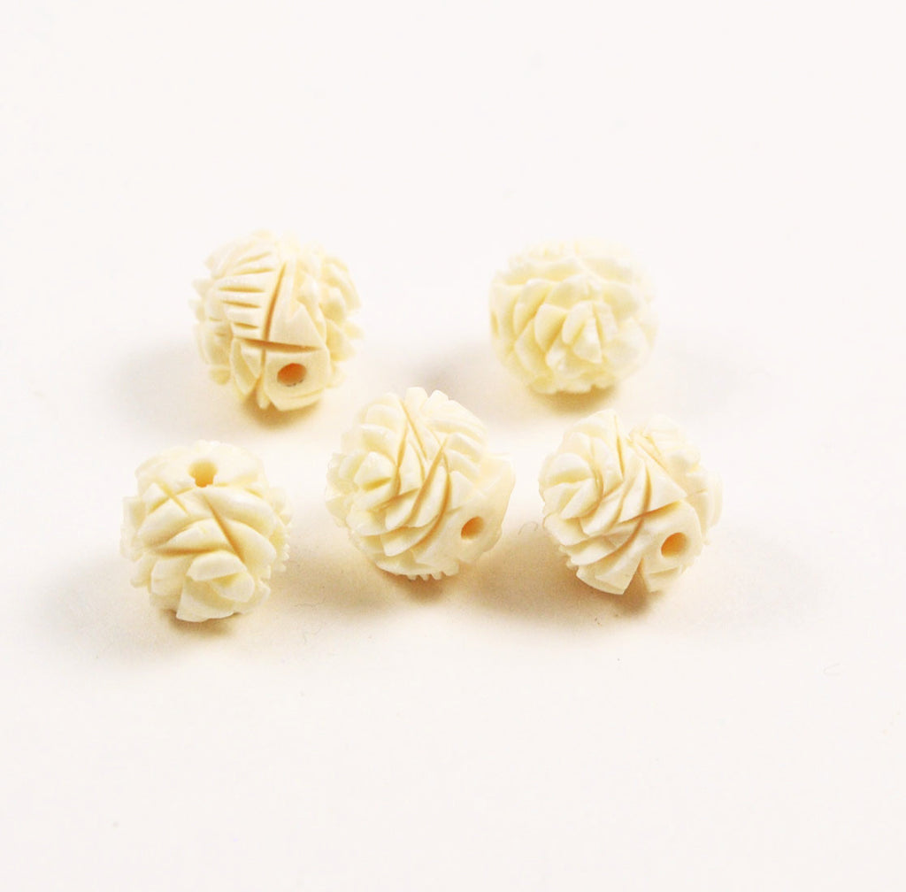 Vintage Carved Flower Clip On Earrings Cream Ivory Custard Tone Color  Womens Fashion Jewelry  Organisers Rings on Carousell