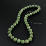 Green Jade Jadeite Round Beads 10mm Vintage