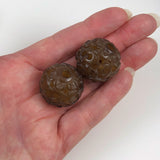 Large Chinese Hsiu Jade Carved Beads 25mm