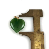 Green Jade Heart Pendant