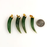 Green Jade & Gold Pendants