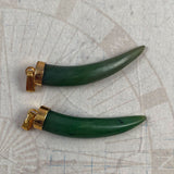 Green Jade & Gold Pendants