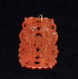 Red Jade Carved Pendant