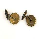 Japanese Damascene Cuff Links Signed