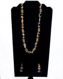 Vintage Japanese Millefiori Bead Necklace and Earring Set