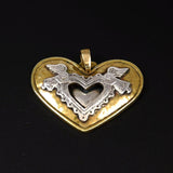 Jeep Collins Brass and Sterling Heart Pendant