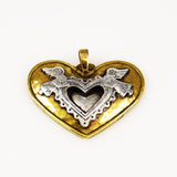 Jeep Collins Brass and Sterling Heart Pendant