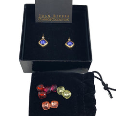 Joan Rivers Earrings Interchangeable Facets